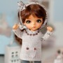 CLEAR LAN GREY SCARF OUTFIT FOR BJD DOLL MEADOWDOLLS TWINKLES LATI YELLOW PUKIFEE IRREALDOLL AND OTHER SMALL DOLLS