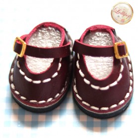 LEATHER KAWAII GIRLY RED WINE SHOES FOR BJD DOLL MEADOWDOLLS TWINKLES LATI YELLOW PUKIFEE AND OTHER SMALL FOOT