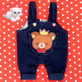 BEAR NAVY BLUE OVERALLS OUTFIT FOR BJD OB11 STODOLL AMYDOLL LATI WHITE SP PUKIPUKI MEADOWDOLLS NUNU SPROUT DOLLS