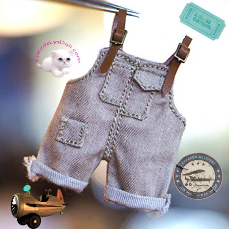 DENIM MAGIC OVERALL FOR BJD DOLL OB11 STODOLL AMYDOLL MEADOWDOLLS NUNU LATI WHITE SP PUKIPUKI NENDOROID DOLLS