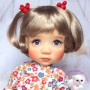 GINER BLOND BOB CUT DOLL WIG 10.11" BJD MEADOWDOLLS MAE ZWERGNASE BLYTHE CUSTOM DOLLS