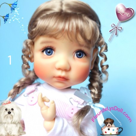 DOLL WIG MARYSE GINGER BLOND 9.10" BJD MEADOWDOLLS MAE MASCHA ADRYN ZWERGNASE BLYTHE CUSTOM DOLLS