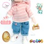 HOODIE PINK SWEATER OUTFIT FOR DOLL OB11 STODOLL NENDOROID NUNU SPROUT MEADOWDOLLS AMYDOLL LATI WHITE SP PUKIPUKI DOLLS