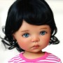 PERRUQUE MONIQUE WIG JESSICA BLACK 12.13 POUR POUPÉE BJD MEADOWDOLLS SAFFI BAILEY 18" DOLLS