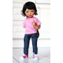 PERRUQUE MONIQUE WIG JESSICA BLACK 12.13 POUR POUPÉE BJD MEADOWDOLLS SAFFI BAILEY 18" DOLLS
