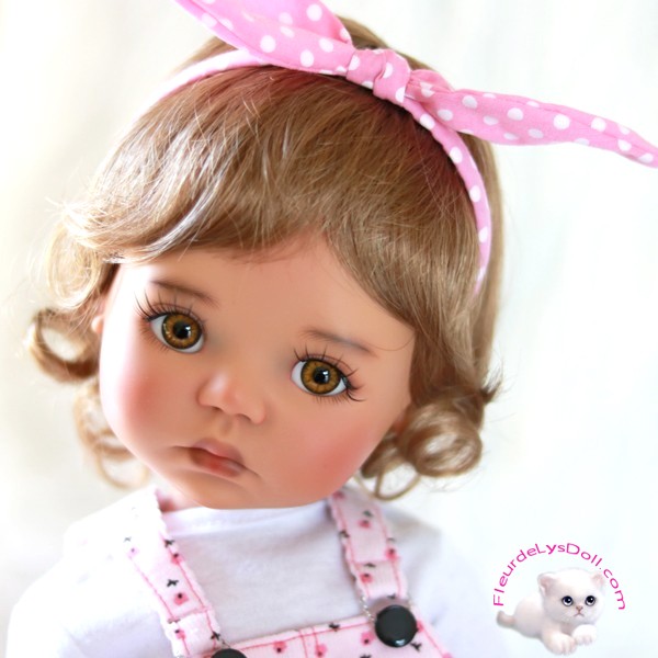 Details about   Monique BETH Wig Light Pink Size 7-8 BJD shown on Bailey by My Meadow 