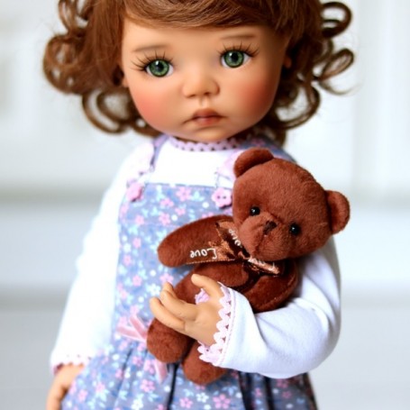 LOVELY MINIATURE DOLL BEAR 10 CM PLUSH WITH KEYCHAIN FOR