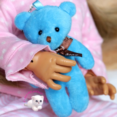 LOVELY MINIATURE DOLL BEAR 10 CM PLUSH WITH KEYCHAIN FOR MEADOWDOLLS BJD  AMERICAN GIRL DOLL REBORN BABY DIORAMAS DOLLHOUSE