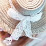 SUMMER STRAW IVORY HAT WITH LACE OUTFIT FOR BJD DOLL MAE AYA TIA MOPPETS MEADOWDOLLS BLYTHE DOLLS BEBE REBORN ZWERGNASE DOLLS