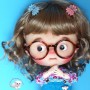 PERRUQUE POUPÉE DOLL WIG CURLY CARAMEL BJD QBABY MEADOWDOLLS MAE ADRYN ZWERGNASE BLYTHE CUSTOM DOLLS