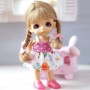 ADORABLE LITTLE DRESS OUTFIT FOR 9 CM BJD DOLL LATI WHITE REALPUKI AND OTHER SMALL DOLLS