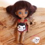 ADORABLE LITTLE PEKKO SUIMSUIT OUTFIT FOR 9 CM BJD DOLL LATI WHITE REALPUKI AND OTHER SMALL DOLLS