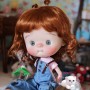 PERRUQUE POUPÉE DOLL WIG CURLY ROUX RED FOX 10.11 BJD QBABY MEADOWDOLLS MAE ADRYN ZWERGNASE BLYTHE CUSTOM DOLLS
