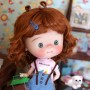 PERRUQUE POUPÉE DOLL WIG CURLY ROUX RED FOX 10.11 BJD QBABY MEADOWDOLLS MAE ADRYN ZWERGNASE BLYTHE CUSTOM DOLLS