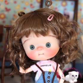 BJD Doll Hair Pear Flower Curled Wig 9-10inch 22-24cm for 1/3 DOD  DZ SD 