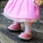 LEATHER KAWAII MIMI MOUSE SHOES 3 X 2 CM FOR BJD DOLL QBABY MEADOWDOLLS TWINKLES LATI YELLOW PUKIFEE AND OTHER SMALL FOOT