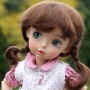 MOHAIR LISON CHOCOLATE 7/8" DOLL WIG FOR BJD DOLL DIANNA EFFNER LITTLE DARLING NIKKI BRITT DOLLS DOLLFIE MSD KAYE WIGGS