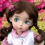 MOHAIR LISON CHOCOLATE 7/8" DOLL WIG FOR BJD DOLL DIANNA EFFNER LITTLE DARLING NIKKI BRITT DOLLS DOLLFIE MSD KAYE WIGGS