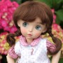 MOHAIR LISON CHOCOLATE 7/8" DOLL WIG FOR BJD DOLL DIANNA EFFNER LITTLE DARLING NIKKI BRITT DOLLS DOLLFIE MSD KAYE WIGGS