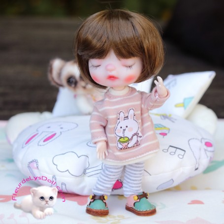 正規STODOLL Flower Dangdangちゃん オビツ11ドールヘッド フルセット！eggydoll 球体関節人形 ob11 BJD 1/8 服 ウィッグ