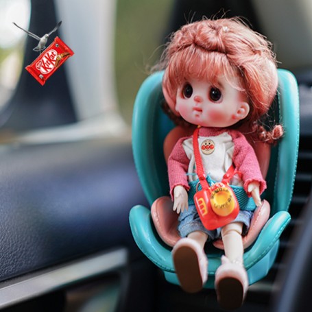 MINIATURE CAR SAFETY SEAT DOLL BJD DOLLS QBABY BLYTHE NENDOROID 