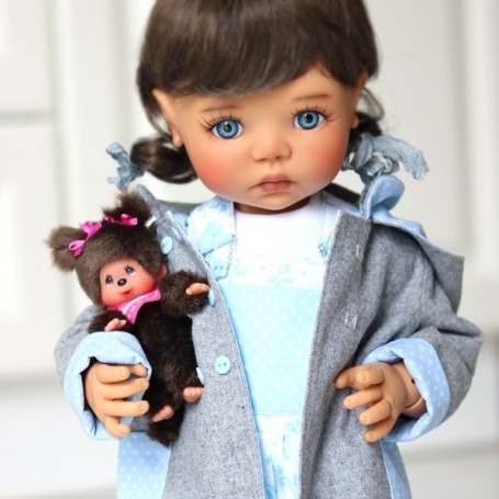 Sky Blue) New Kawaii Fashion Monchhichi Stitch Plush Doll Cute Monchhichi  Toy Kiki Doll Gift on OnBuy