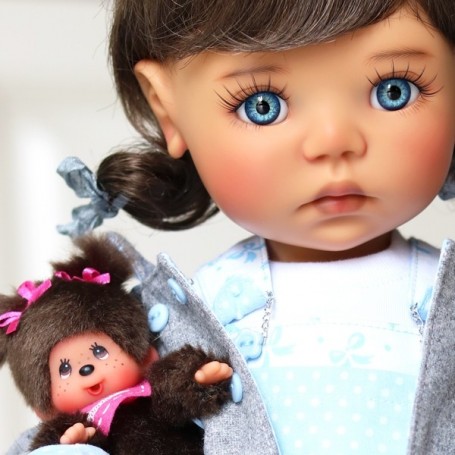 Sky Blue) New Kawaii Fashion Monchhichi Stitch Plush Doll Cute Monchhichi  Toy Kiki Doll Gift on OnBuy