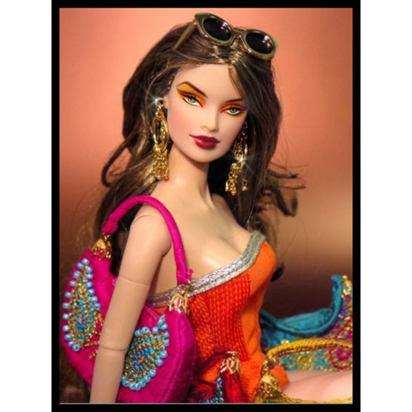 Chapeau OU Sac à Main Barbie Vert, Kaki Pour Fashion Royalty Silkstone Poppy Parker Handmade By F3788
