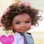PERRUQUE MONIQUE DOLL WIG LANEY BROWN MOHAIR 12.13 POUR BJD MY MEADOWS 18" DOLLS ETC...