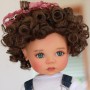 PERRUQUE MONIQUE DOLL WIG LANEY BROWN MOHAIR 12.13 POUR BJD MY MEADOWS 18" DOLLS ETC...