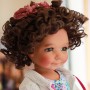 PERRUQUE MONIQUE DOLL WIG LANEY BROWN MOHAIR 12.13 POUR BJD MY MEADOWS 18" DOLLS ETC...
