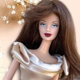 SHAINE GINGER BROWN MONIQUE DOLL WIG FOR BARBIE FASHION ROYALTY RILEY DOLLS ...