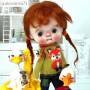 PERRUQUE DOLL WIG ROUSSE PUR MOHAIR POUPEES BJD QBABY DOLLS BLYTHE MEADOWDOLLS MAE ADRYN ZWERGNASE DOLL