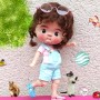 PERRUQUE DOLL WIG PUR MOHAIR CHOUPETTA BROWN 10-11 POUR POUPÉE BJD QBABY BLYTHE MEADOWDOLLS MAE ADRYN
