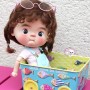 PERRUQUE DOLL WIG PUR MOHAIR CHOUPETTA BROWN 10-11 POUR POUPÉE BJD QBABY BLYTHE MEADOWDOLLS MAE ADRYN