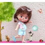 PERRUQUE DOLL WIG PUR MOHAIR CHOUPETTA BROWN 10-11 POUR POUPÉE BJD QBABY BLYTHE MEADOWDOLLS MAE ADRYN
