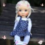PERRUQUE DOLL WIG PUR MOHAIR CHOUPETTA BLOND 10-11 POUR POUPÉE BJD QBABY BLYTHE MEADOWDOLLS MAE ADRYN