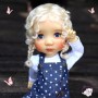PERRUQUE DOLL WIG PUR MOHAIR CHOUPETTA BLOND 10-11 POUR POUPÉE BJD QBABY BLYTHE MEADOWDOLLS MAE ADRYN
