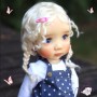 PERRUQUE DOLL WIG PUR MOHAIR CHOUPETTA BLOND 10-11 POUR POUPÉE BJD QBABY BLYTHE MEADOWDOLLS MAE ADRYN