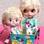 PERRUQUE DOLL WIG PUR MOHAIR CHOUPETTA BLOND 10-11 POUR POUPÉE BJD QBABY BLYTHE MEADOWDOLLS MAE ADRYN