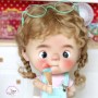 PERRUQUE DOLL WIG CHOUPETTA SOFT MOHAIR GINGEMBRE 10-11 POUPÉE BJD QBABY BLYTHE MEADOWDOLLS MAE ADRYN ZWERGNASE