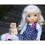 PERRUQUE DOLL WIG NEW LONG SOFT MOHAIR BLOND LAIT 10-11 POUPÉE BJD QBABY BLYTHE MEADOWDOLLS MAE ADRYN ZWERGNASE
