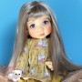 PERRUQUE DOLL WIG RAINBOW DUO BLOND 10.11 POUPEE BJD QBABY ROGERDOLL MEADOWDOLLS MAE ADRYN ZWERGNASE BLYTHE CUSTOM DOLLS