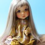 PERRUQUE DOLL WIG RAINBOW DUO BLOND 10.11 POUPEE BJD QBABY ROGERDOLL MEADOWDOLLS MAE ADRYN ZWERGNASE BLYTHE CUSTOM DOLLS
