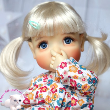 PERRUQUE DOLL WIG BISCOTTE BLOND 9.10" POUPÉE BJD QBABY RODGERDOLL MEADOWDOLLS MAE ZWERGNASE BLYTHE CUSTOM DOLLS
