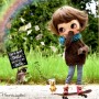 PERRUQUE DOLL WIG BOB CARAMEL 10/11" POUPÉE BJD MEADOWDOLLS MAE ADRYN BLYTHE CUSTOM DOLLS