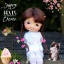 PERRUQUE MOHAIR MAFALDA DOLL WIG  7/8" POUPÉE  BJD DIANNA EFFNER LITTLE DARLING NIKKI BRITT DOLLS DOLLFIE MSD KAYE WIGGS...