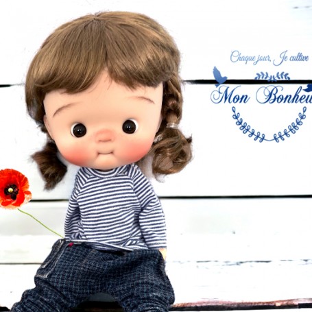 PERRUQUE DOLL WIG COCOTTE CARAMEL 9.10 POUPEE QBABY BJD MEADOWDOLLS MAE AYA ZWERGNASE BLYTHE QBABY ROGERDOLL CUSTOM DOLLS ...