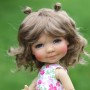 PERRUQUE WIG CURLY HONEY COCO 8/9 POUPÉE BJD DOLL MEADOWDOLLS DUMPLING PULLIP KAYE WIGGS WICHTEL MUI CHAN MIDDIE BLYTHE