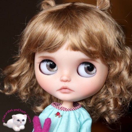 PERRUQUE WIG CURLY HONEY COCO 8/9 POUPÉE BJD DOLL MEADOWDOLLS DUMPLING PULLIP KAYE WIGGS WICHTEL MUI CHAN MIDDIE BLYTHE